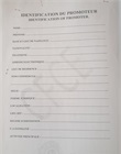 Fiche d'identification du promoteur